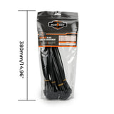 520Pcs Cable Ties Zip Ties Nylon UV Stabilised Bulk Black Cable Tie Black Au - Side View