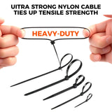 520Pcs Cable Ties Zip Ties Nylon UV Stabilised Bulk Black Cable Tie Black Au - 45-Degree Angle
