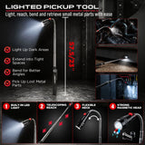 SEDY 15pc Auto Trim Removal Tool Kit Pick & Hook Set LED Magnetic Pickup - Rear View