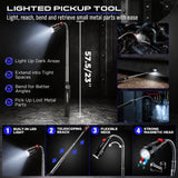 SEDY 18Pcs Auto Trim Removal Tool Kit Pick and Hook Set LED Magnetic Pickup - Rear View
