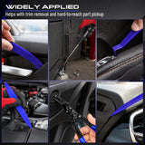 SEDY 18Pcs Auto Trim Removal Tool Kit Pick and Hook Set LED Magnetic Pickup - Low Angle