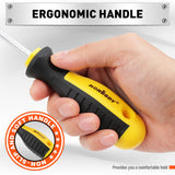 11-Pieces Magnetic Screwdriver Set with Case Magnetizer Demagnetizer Flat Head - Close-Up Angle