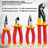 Magnetic Insulated Screwdriver Pliers Set 1000V Electrical Tool Hose Pinch Box - Side View