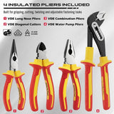 SEDY 18Pcs 1000V Insulated Electrician Tool Set Magnetic Screwdriver Pliers Kit - Side View