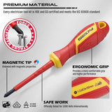 SEDY 18Pcs 1000V Insulated Electrician Tool Set Magnetic Screwdriver Pliers Kit - Top-Down View