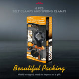 HORUSDY 4PCS Belt Clamp Set Spring Clamps 4M Adjustable Strap Frame Woodworking - Low Angle