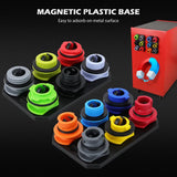 17-Piece Engine Oil Funnel Set 12 Adapters Elbow Fitting Magnetic Storage Tray - Rear View