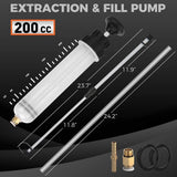 HORUSDY 200CC Manual Fluid Extractor Pump Oil Transfer Syringe Tool Automotive - Front View