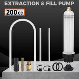 HORUSDY 200CC Manual Fluid Extractor Pump Oil Transfer Syringe Tool Automotive - Top-Down View