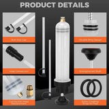 HORUSDY 200CC Manual Fluid Extractor Pump Oil Transfer Syringe Tool Automotive - 45-Degree Angle