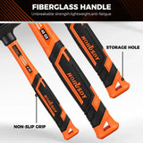 HORUSDY 4PCS Dead Blow Hammer Set Steel Shot Non-Slip Grip Carpentry & Tile - 45-Degree Angle