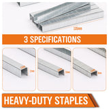 2000Pc Door Shaped Staples Heavy Duty Nails Staple Gun Stapler Refills 8/10/12mm - Side View