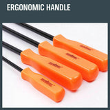 Horusdy 4Pc Steel Pry Bar Set Heavy Duty Mechanic Crowbar Car  4 7 12 17-1/2 - Side View