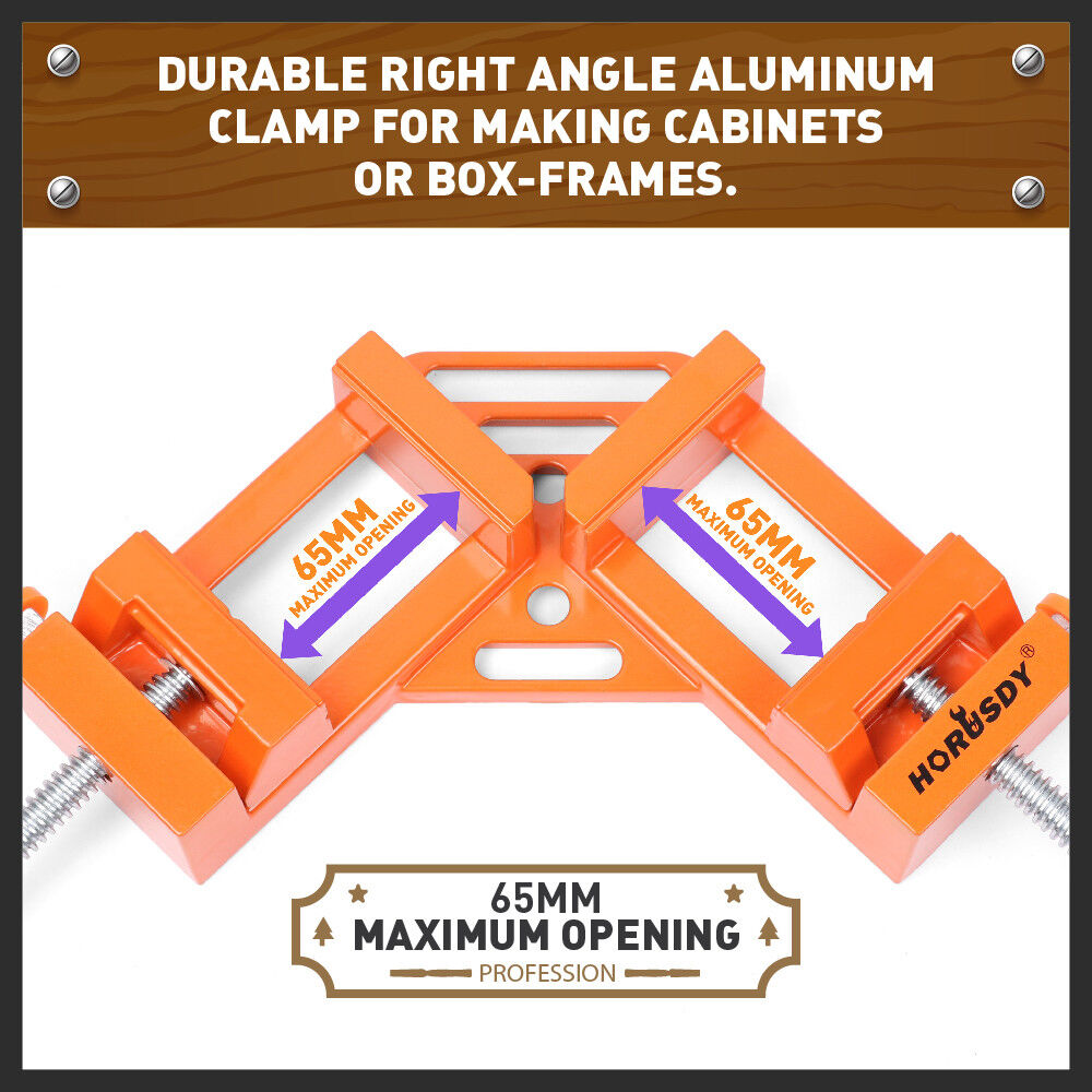 90? Degree Corner Clamp Welding Vice Woodworking Alloy Body With Quick Release
