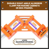 90? Degree Corner Clamp Welding Vice Woodworking Alloy Body With Quick Release