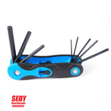3x Folding Torx Key Hex Key Ball End Allen Key Set Tools Wrench Spanner Opener - Side View