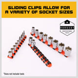 3Pc Mixed Socket Holder Set Storage Rails 1/2