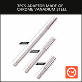 16Pc Socket Bit Adaptor Set Power Drill Nut Driver Extension Screwdriver Bits - Top-Down View