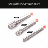 16Pc Socket Bit Adaptor Set Power Drill Nut Driver Extension Screwdriver Bits - 45-Degree Angle