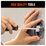 10Pcs Magnetic Screwdriver Set Phillips Slotted Magnetizer Non-Slip Handle Tool - Close-Up Angle