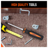 10Pcs Magnetic Screwdriver Set Phillips Slotted Magnetizer Non-Slip Handle Tool - Low Angle