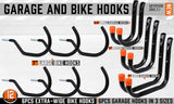 12Pc Wall Mount Hooks Set Heavy Duty Steel Garage Storage Rack Utility Hangers - Front View