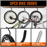 12Pc Wall Mount Hooks Set Heavy Duty Steel Garage Storage Rack Utility Hangers - Top-Down View