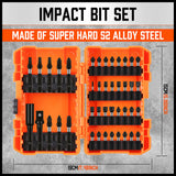 42Pc Impact Screwdriver Bit Set Magnetic Drill Holder Socket Drilling Adapter - Side View