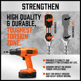 42Pc Impact Screwdriver Bit Set Magnetic Drill Holder Socket Drilling Adapter - Rear View