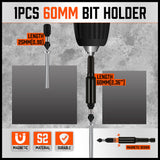 42Pc Impact Screwdriver Bit Set Magnetic Drill Holder Socket Drilling Adapter - Close-Up Angle