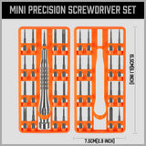 33 PC PRECISION SCREWDRIVER SET BITS PHILIP FLAT SLOTTED TORX HEX ELECTRONIC FIX - Front View