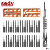 33 PC PRECISION SCREWDRIVER SET BITS PHILIP FLAT SLOTTED TORX HEX ELECTRONIC FIX - Low Angle