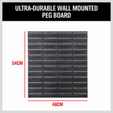 43Pc Bins Wall Mounted Parts Storage Rack Tools Holder Organiser 2 Peg Borads - Close-Up Angle
