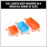 43Pc Bins Wall Mounted Parts Storage Rack Tools Holder Organiser 2 Peg Borads - Low Angle
