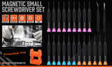 24-Piece Magnetic Precision Screwdriver Set - Small Screwdrivers for Eyeglasses, Phones, Watches Electronics Repair - Front View