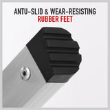 2-Step Portable Folding Ladder, Aluminum Frame Lightweight Home Ladder with Anti Slip Design, 150KG Capacity - 45-Degree Angle