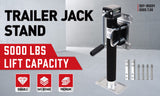 Trailer Caravan Canopy Jack Leg Stand Heavy Duty 2267KG/5000lbs Side Handle - Front View