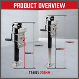 Trailer Caravan Canopy Jack Leg Stand Heavy Duty 2267KG/5000lbs Side Handle - Top-Down View