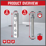 Trailer Caravan Canopy Jack Leg Stand Heavy Duty 2267KG/5000lbs Side Handle - Rear View