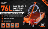 HORUSDY 76L Low Profile Waste Oil Drainer Mobile Workshop Pump Vehicle 4WD Truck - Front View