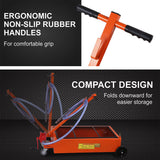 HORUSDY 76L Low Profile Waste Oil Drainer Mobile Workshop Pump Vehicle 4WD Truck - Rear View