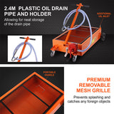 HORUSDY 76L Low Profile Waste Oil Drainer Mobile Workshop Pump Vehicle 4WD Truck - Close-Up Angle
