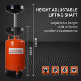 HORUSDY 80L Mobile Waste Oil Drainer Telescopic Workshop Fluid Collection Tank - Close-Up Angle