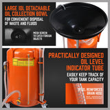 HORUSDY 80L Waste Oil Drainer Pneumatic Fluid Collection Workshop with Extractor - Close-Up Angle