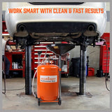HORUSDY 80L Waste Oil Drainer Pneumatic Fluid Collection Workshop with Extractor - Extra Image