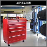 5-Drawer Tool Storage Trolley Cart - Heavy Duty Garage Cabinet Organizer with Lockable Wheels - Extra Image