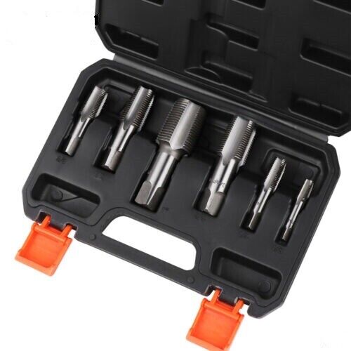 HORUSDY 6Pc NPT Pipe Tap Set Thread Tap Screw Tool 1/8 1/4 3/8 1/2 3/4 1