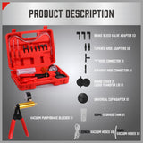 HORUSDY Hand Held Vacuum Pump Brake Bleeder Pressure Tester Vacuum Gauge Kit - Side View