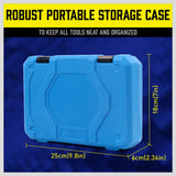 21Pc 12-Point Socket Set 1/2-inch Drive Grip Sleeve Storage Case Metric 8mm-36mm - Close-Up Angle