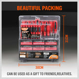 100Pc Screwdriver Set Ratchet Handle Socket Slot Pozi Hex Star Square Bits Rack - Extra Image